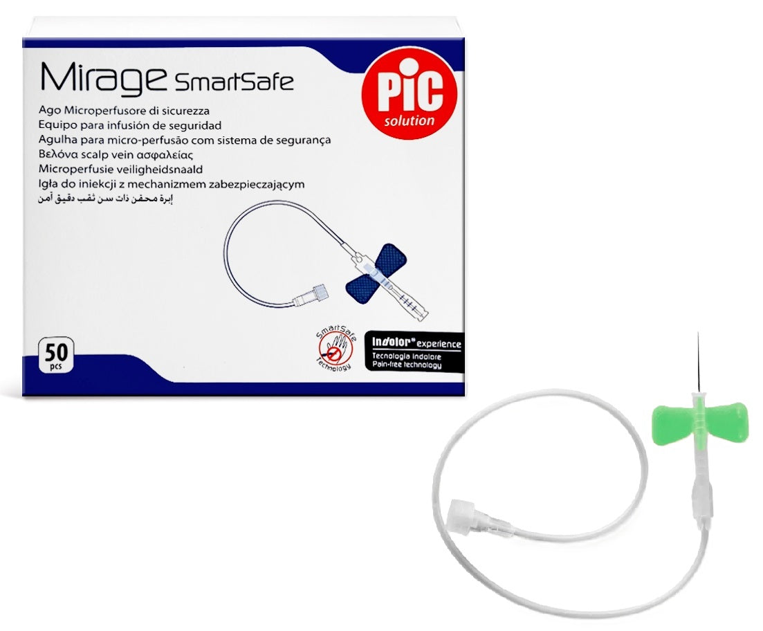 PIC Mirage SmartSafe aghi microperfusori con sistema di sicurezza