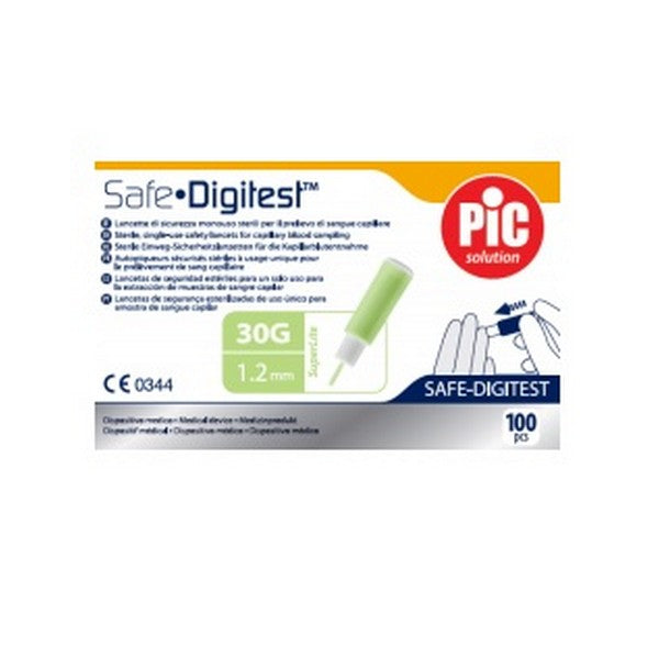 Lancette digitest safe Pic 30G x 1,2mm  - conf.100 pz.