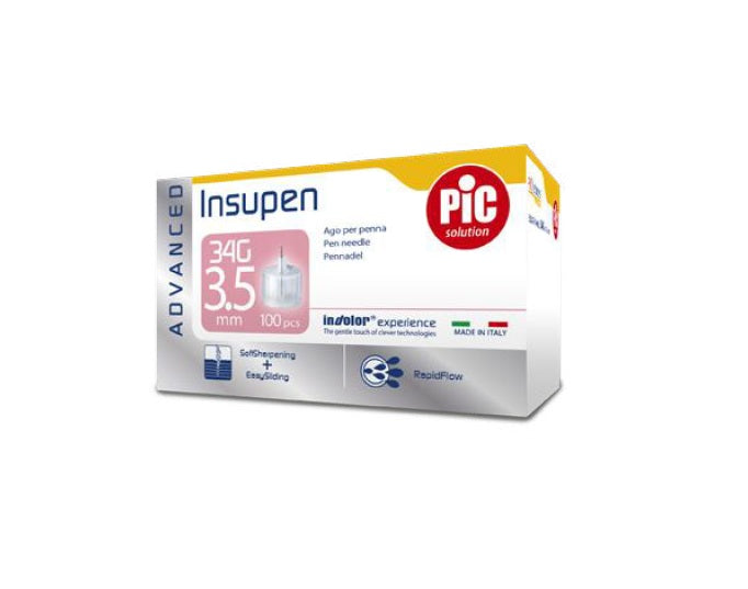 Aghi penna PIC INSUPEN Advanced 34G (diam. 0,18 mm) x 3,5 mm - conf.100 pz.