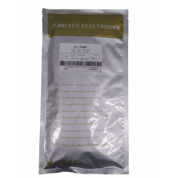 Elettrodi Monouso Fiab F9060 in Foam per ECG - Ovali 50 x 48mm - Conf.50 pezzi