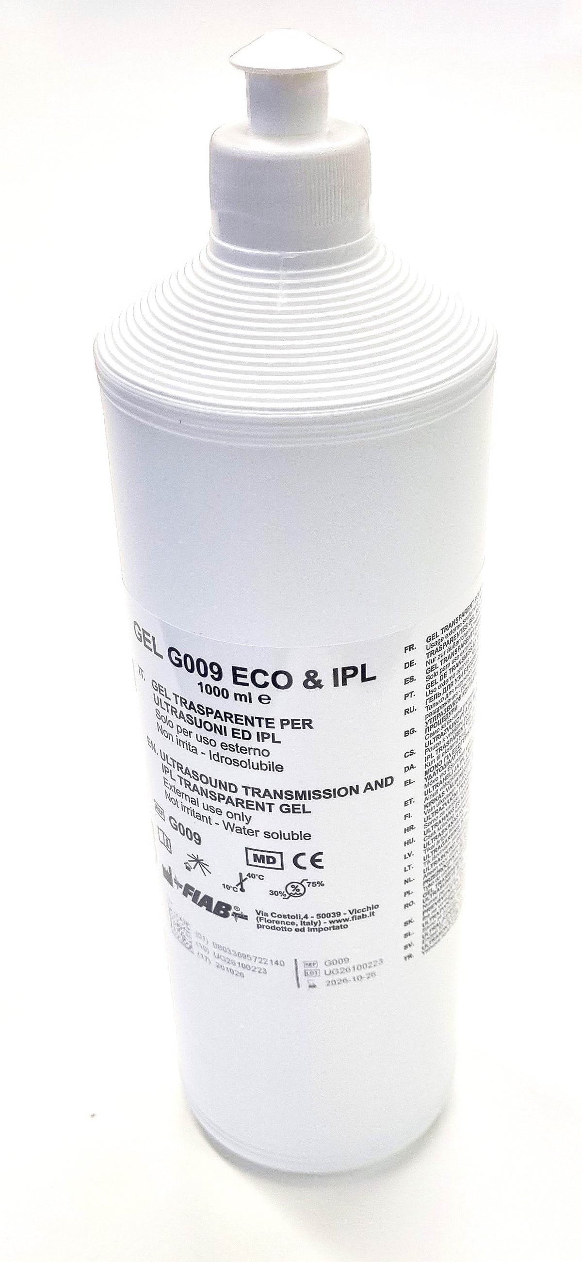 Gel trasparente per Ultrasuoni FIAB G009 - Formato 1 litro