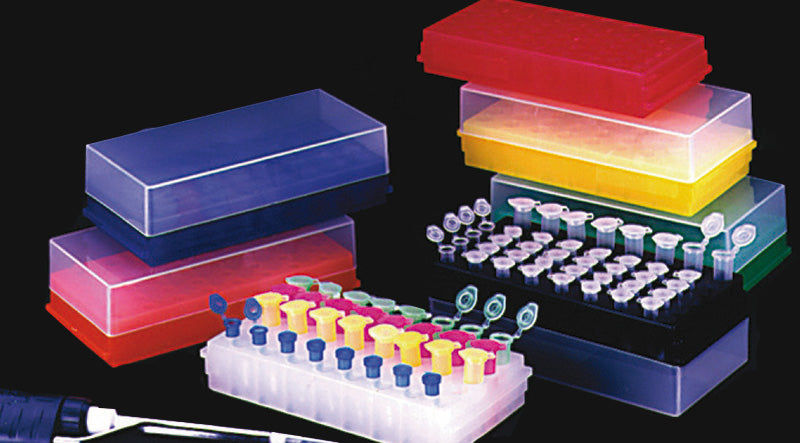 Rack doppia faccia colore blu per microtubi (Config. D) 1pz