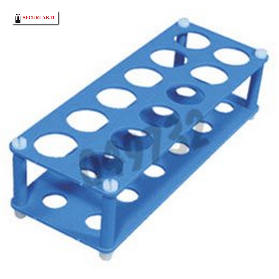 Blaues Rack für 12 x 50-ml-Röhrchen