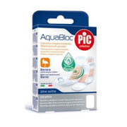 Assorted PIC Aquabloc Plasters with antibacterial - Pack of 20 pcs.