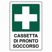 Cartello segnalatore Cassetta Pronto Soccorso - in alluminio - cm 23x31