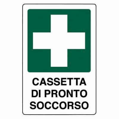 Cartello segnalatore Cassetta Pronto Soccorso - in alluminio - cm 23x31