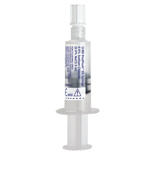 Siringhe preriempite di soluzione salina NaCl 0,9% BD PosiFlush XS