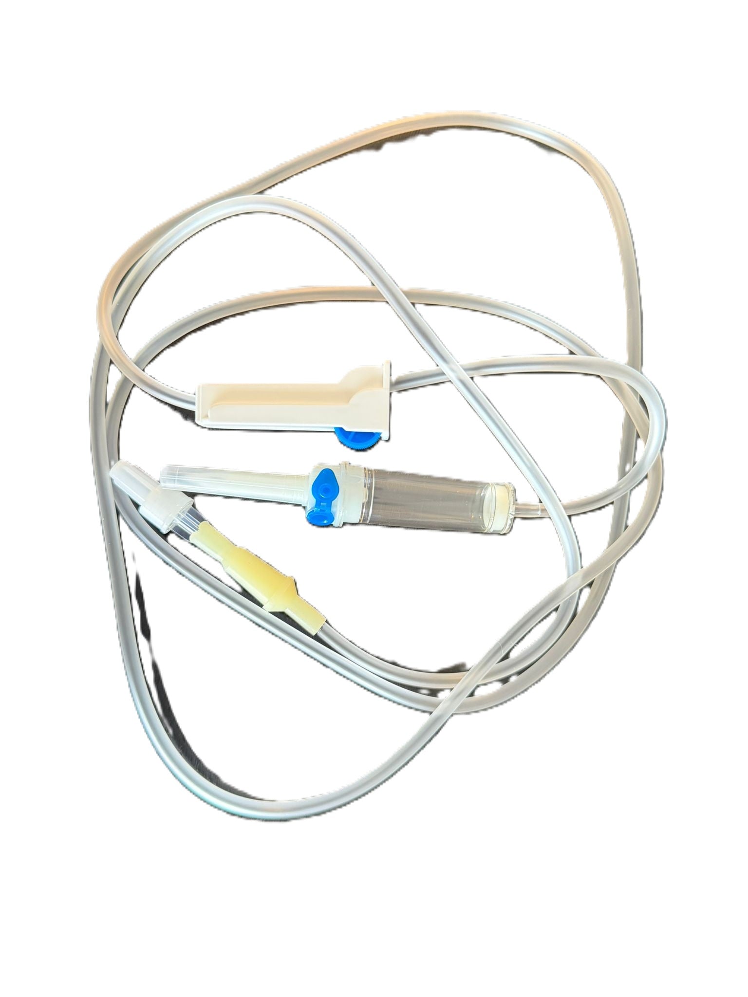 Deflussore universale con roller senza ago attacco Luer Lock, tubo 150 cm. - Conf.25 pz.