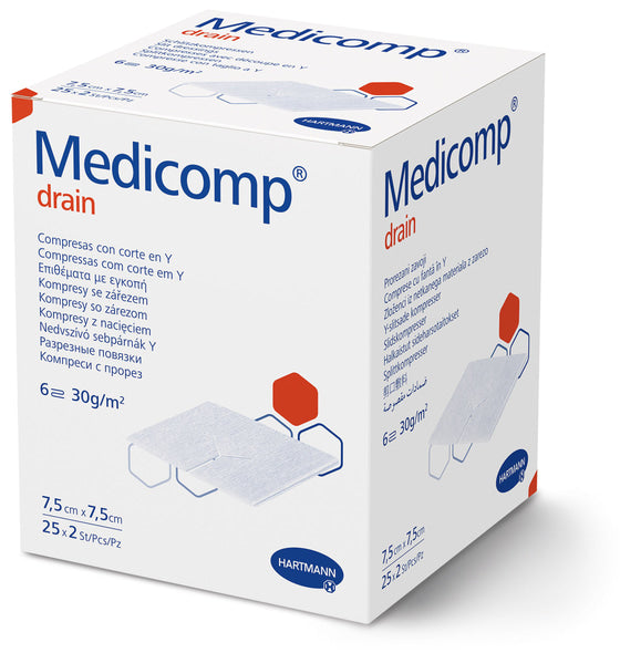 HARTMANN Medicomp Drain Compresse in TNT sterili per fissaggio cannule e cateteri
