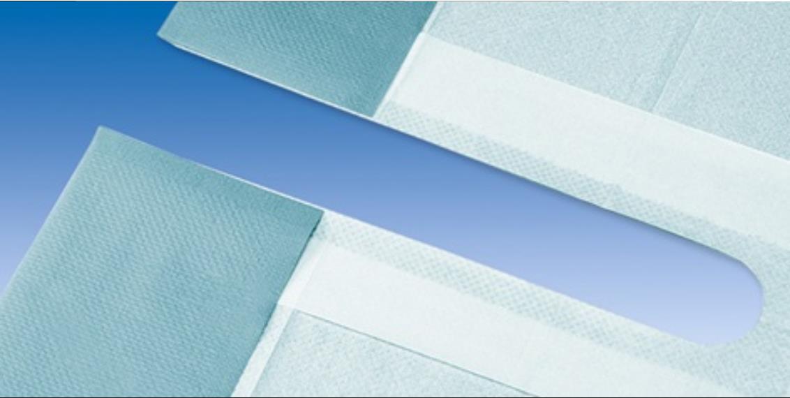 Foliodrape Protect Plus - Paño quirúrgico estéril adhesivo con apertura 10×95 cm - 225 × 280 cm