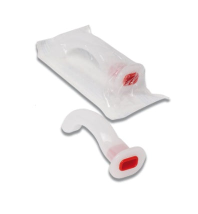 Cannula di Guedel sterile (CAL.5) rossa - lungh.100 mm - conf.singola sterile