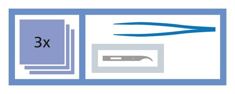 Kit rimozione sutura MediSet Peha con coltellino levapunti