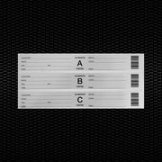 Etichette Antiefrazione ABC “VOID” per Medicina del Lavoro Dimensione 17x2 cm conf. 500 pz.