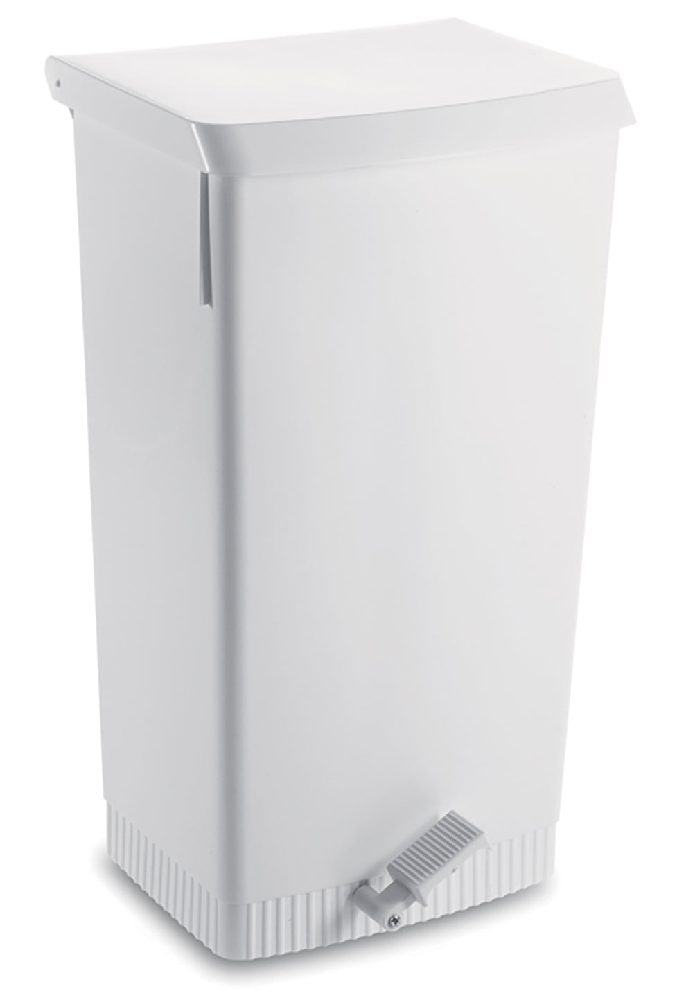 Pattumiera a pedale 60 L con fermasacco - 585 - Bianco