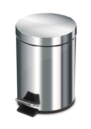 Pattumiera a pedale in acciaio inox 5 L - 550 - Inox