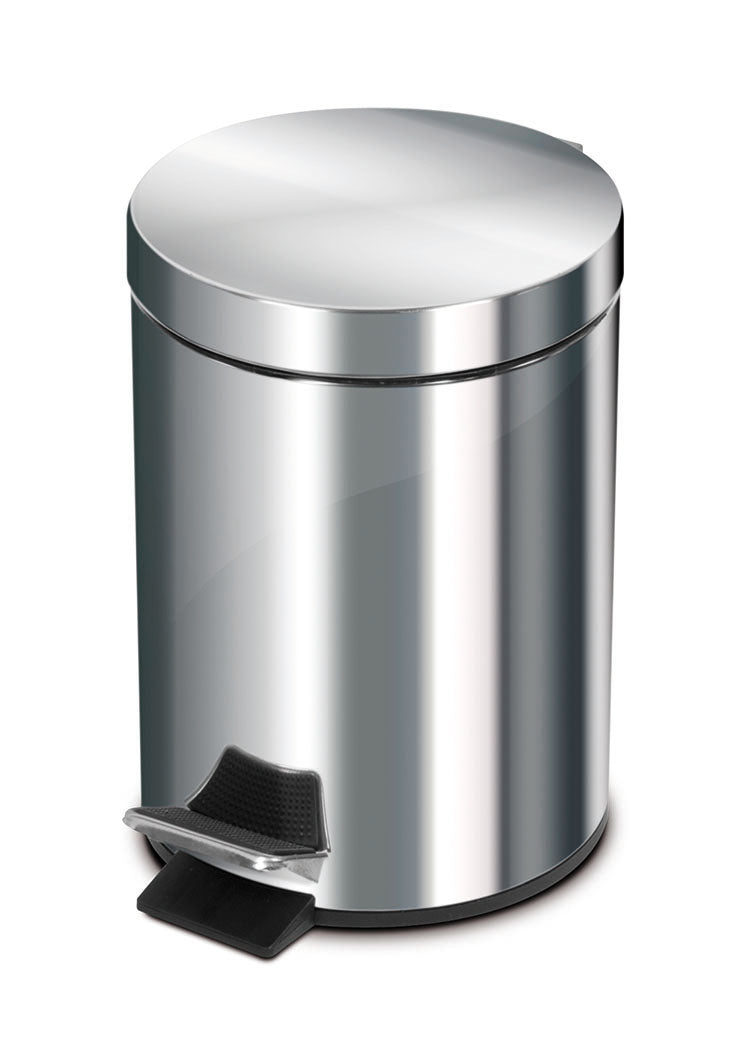 Pattumiera a pedale in acciaio inox 5 L - 550 - Inox