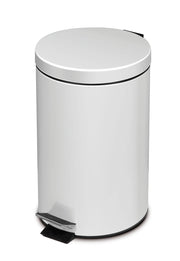 Pattumiera a pedale in metallo laccato 12 L - 646 - Bianco laccato