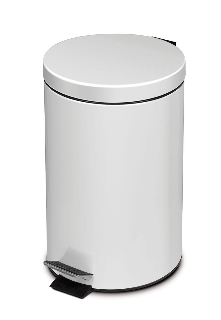 Pattumiera a pedale in metallo laccato 12 L - 646 - Bianco laccato