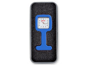 Orologio per infermieri con scatola alluminio - quadrato - blu - 1 pz.