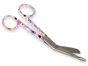 Ciseaux d'infirmier en acier inoxydable - 14 cm - motif bulles