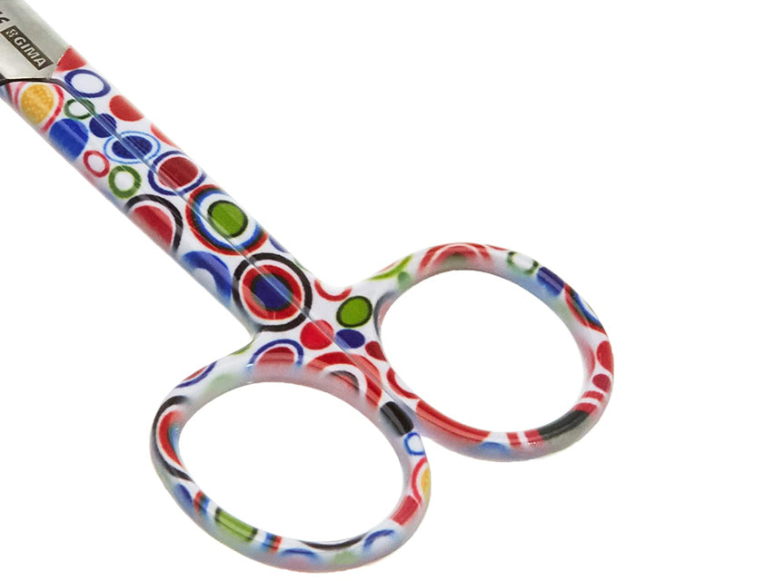 Ciseaux d'infirmier en acier inoxydable - 14 cm - motif bulles