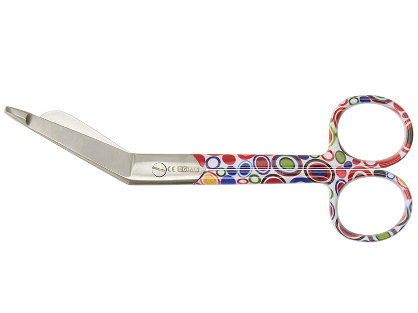Ciseaux d'infirmier en acier inoxydable - 14 cm - motif bulles