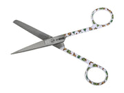 Edelstahl-Verbandsschere gerade mit abwechselnden Spitzen - Raupenmotiv - 14 cm