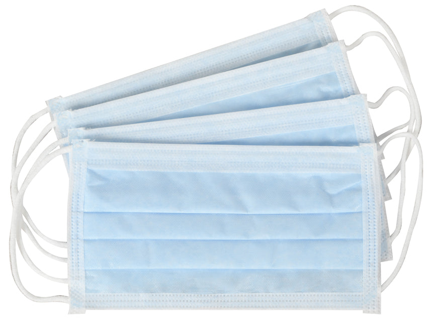 Mascherina chirurgica afluid® a 4 veli con elastici azzurra –  conf. 50 pz.