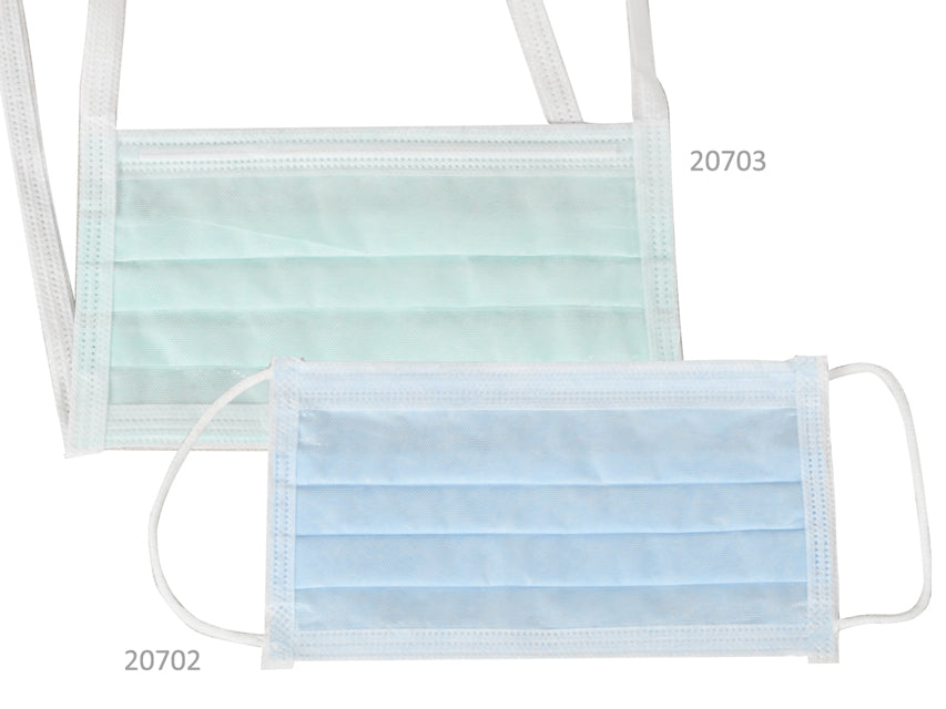Mascherina chirurgica afluid® a 4 veli con elastici azzurra –  conf. 50 pz.