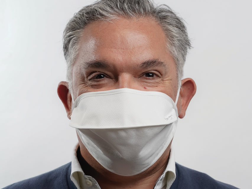 Mascherina riutilizzabile Mycroclean BFE 99,8% - doppio strato, bianca/bianca