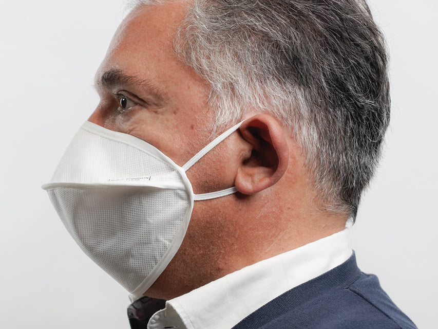 Mascherina riutilizzabile Mycroclean BFE 99,8% - doppio strato, bianca/bianca