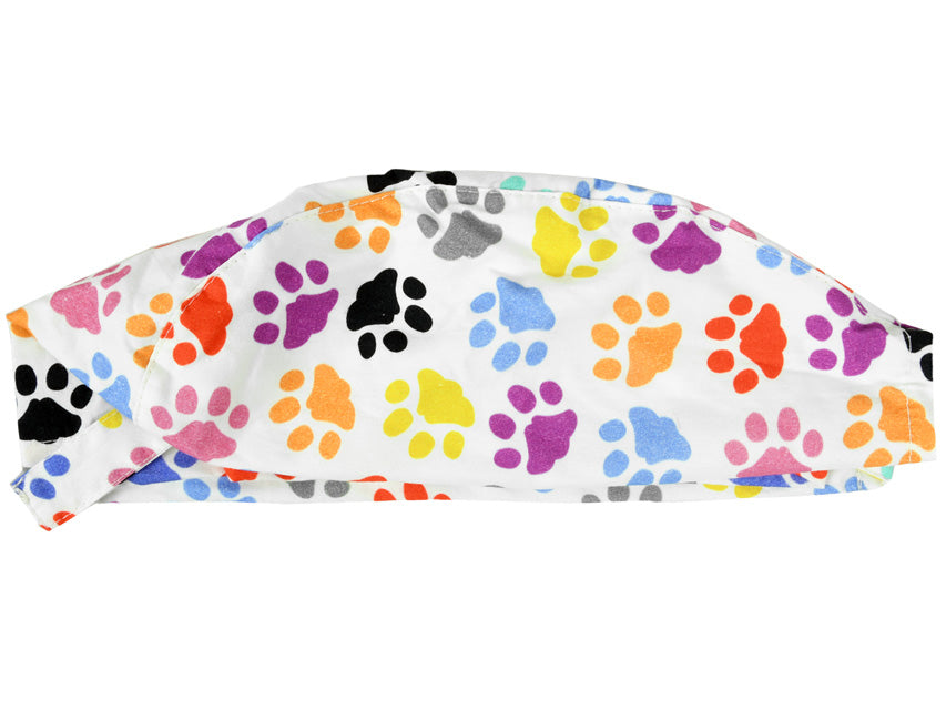 Cappellino chirurgico - fantasia Impronte - L