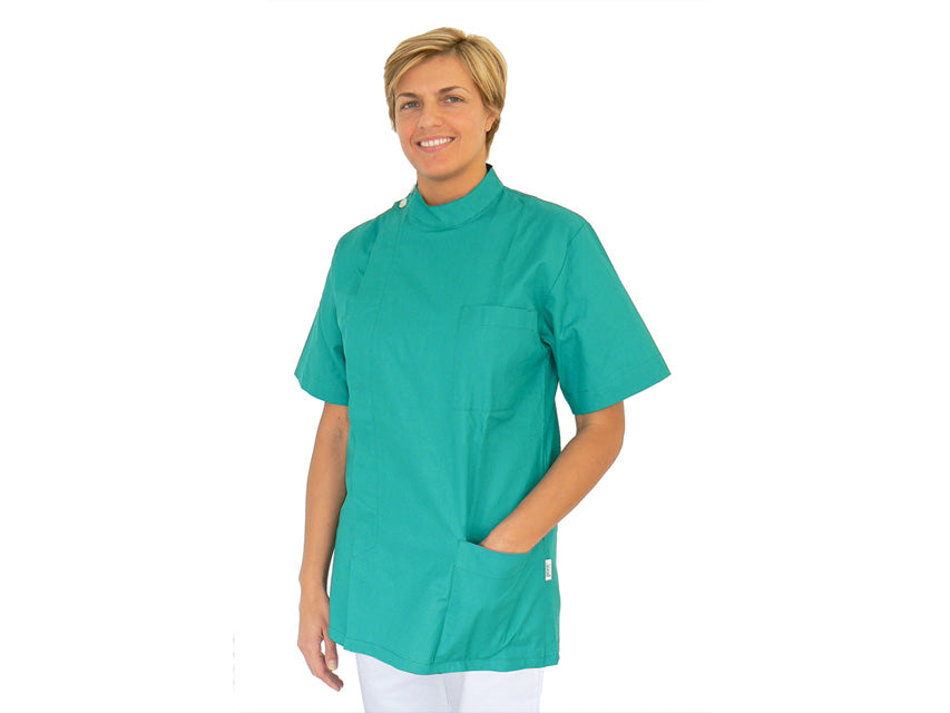 Casacca cotone unisex per dentisti verde