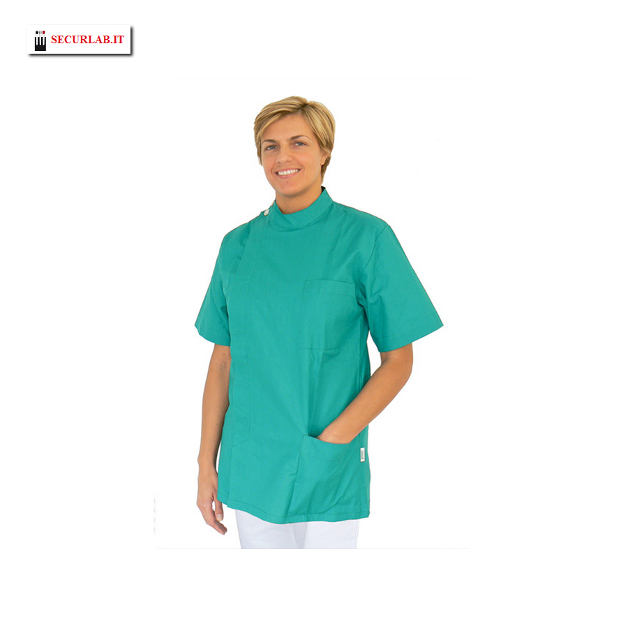 Casacca cotone unisex per dentisti verde