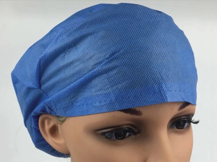 Cappellini monouso in SMS non sterile con elastico - conf. 100 pz.