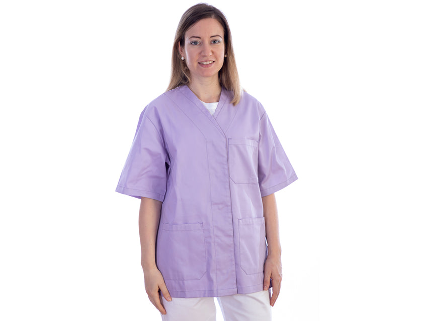 Casacca con bottoni automatici da donna - lavanda