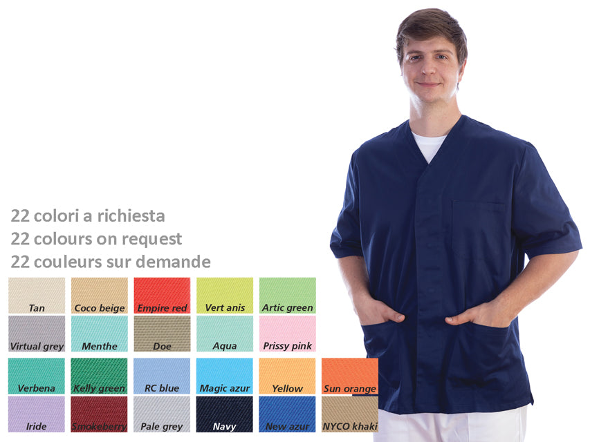 Casacca con bottoni cotone/poliestere unisex - colore a richiesta