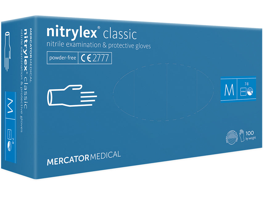 Guanti in nitrile senza polvere Nitrylex Classic