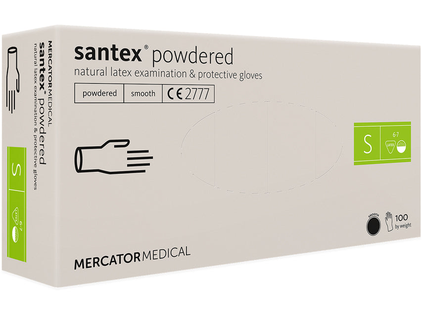 Guanti in lattice con polvere Santex MERCATOR MEDICAL - conf. 100 pz.