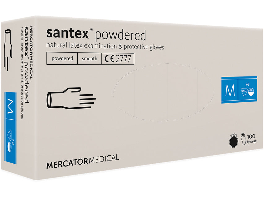Guanti in lattice con polvere Santex MERCATOR MEDICAL - conf. 100 pz.
