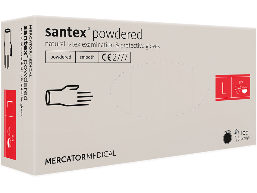 Santex guanti monouso non sterili in lattice con polvere