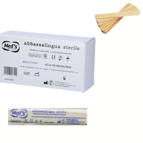 Sterile Holz-Zungenspatel - 100 Stk. Packung