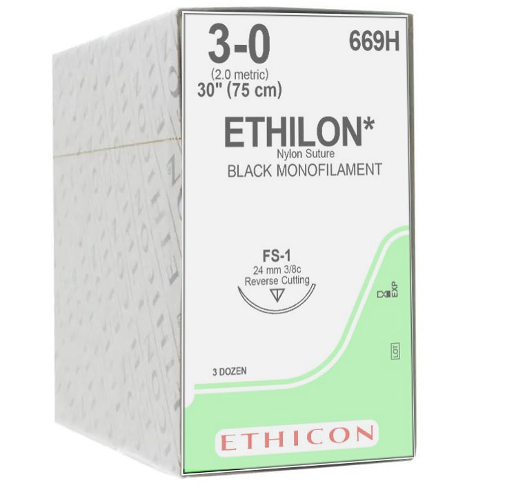 Ethicon Ethilon suture monofilamento non assorbibili in nylon