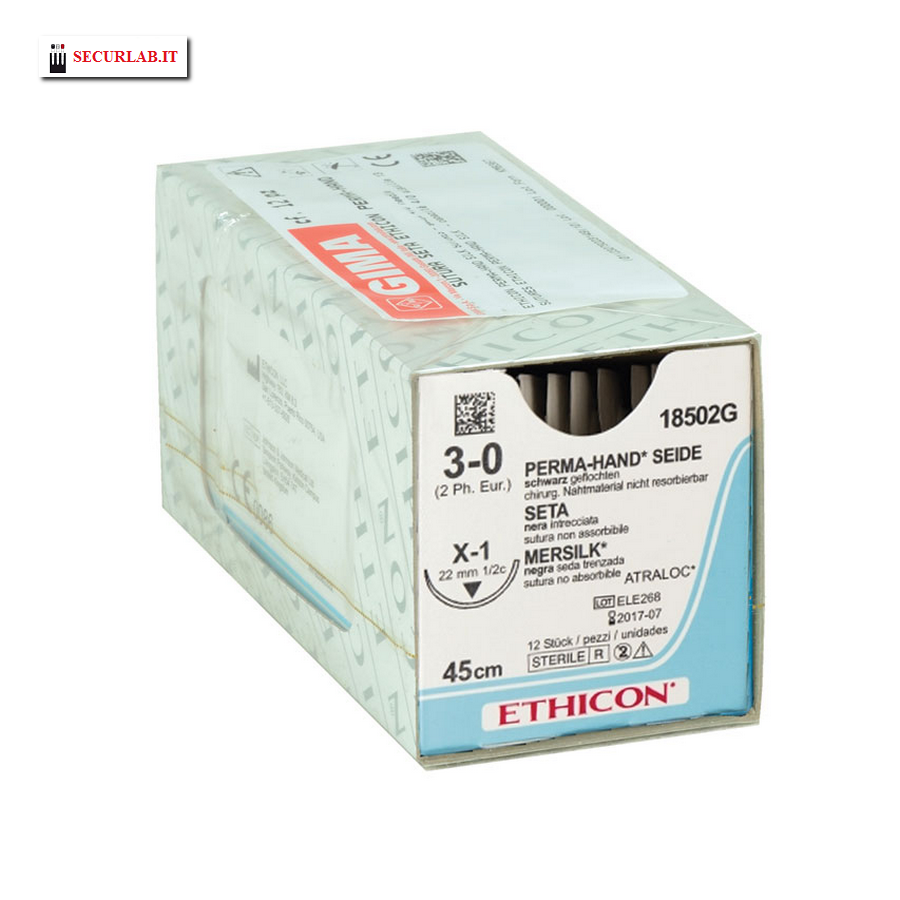 Sutura seta Ethicon Perma Hand non assorbibile