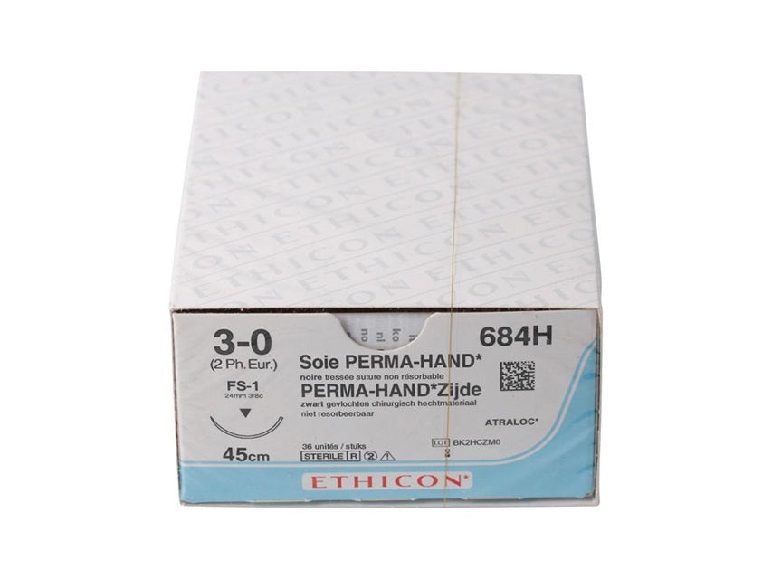 Ethicon Perma-Hand suture in seta
