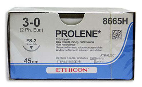 Sutura monofilamento Ethicon Prolene - filo blu