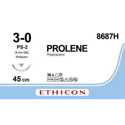Sutura monofilamento Ethicon Prolene - filo blu