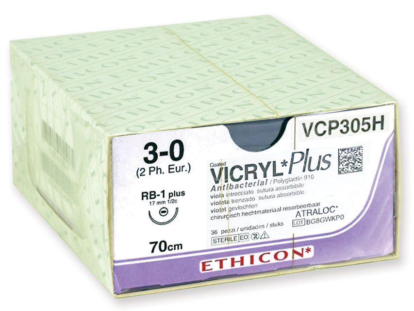 Ethicon Vicryl Plus suture assorbibili