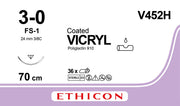 Sutura assorbibile ethicon vicryl - 3/0 ago 24 mm - conf. 36 pz.