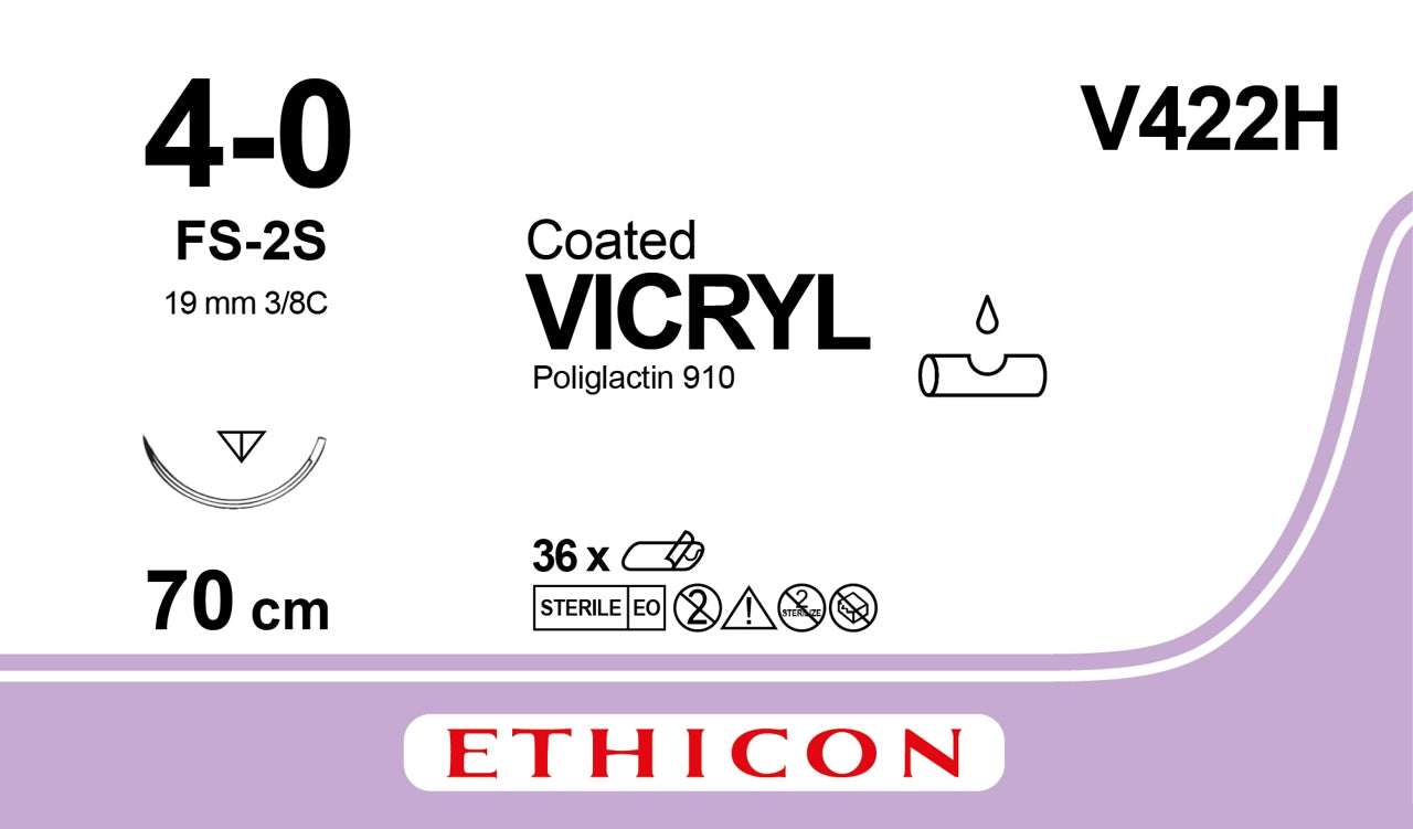 Absorbable Suture Ethicon Vicryl - 3/0 Needle 24 Mm - 1 pc.
